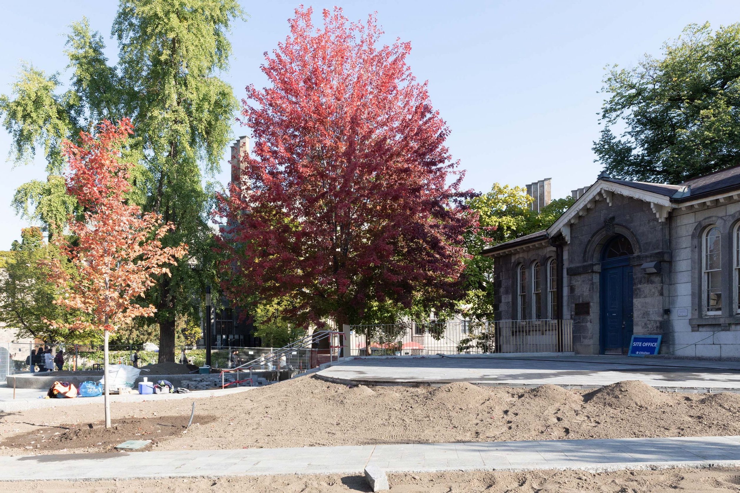 Construction of garden at Hart House (fall 2022)