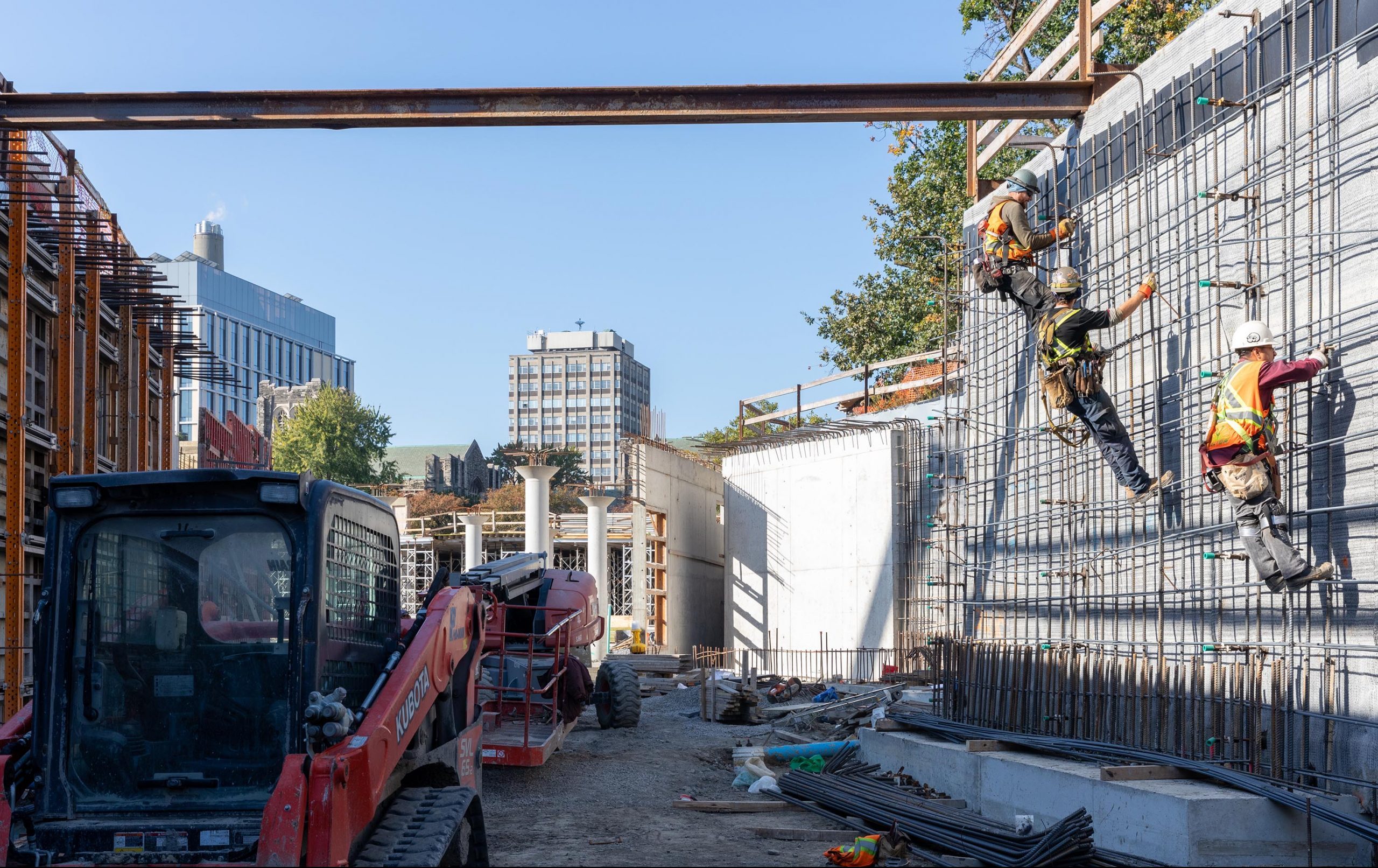 King's College Circle, construction progress on the underground parking garage (fall, 2022).