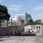 King's College Circle, construction progress on the underground parking garage (fall, 2022).